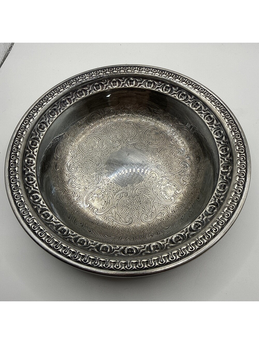 Reed & Barton Silverplate #1303 Holloware Bon Bon Bowl, 6" Diameter x 1" High